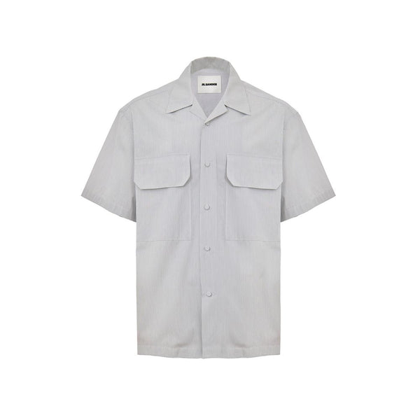 Jil Sander Blue Cotton Shortsleeve