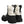 Dolce & Gabbana Black White Padded Mid Calf Lace Up Boots Shoes