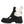 Dolce & Gabbana Black White Padded Mid Calf Lace Up Boots Shoes