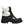 Dolce & Gabbana Black White Padded Mid Calf Lace Up Boots Shoes