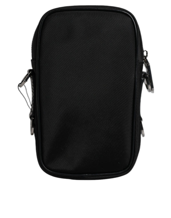 Dolce & Gabbana Multicolor Leopard Jacquard Logo Plaque Neck Strap Bag