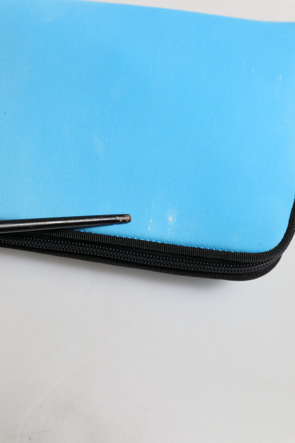 Dolce & Gabbana Blue Nylon DG Logo Print Clutch Zip Pouch Bag