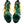 Dolce & Gabbana Green Mink Fur Satin Banana Leaf Sandals Shoes