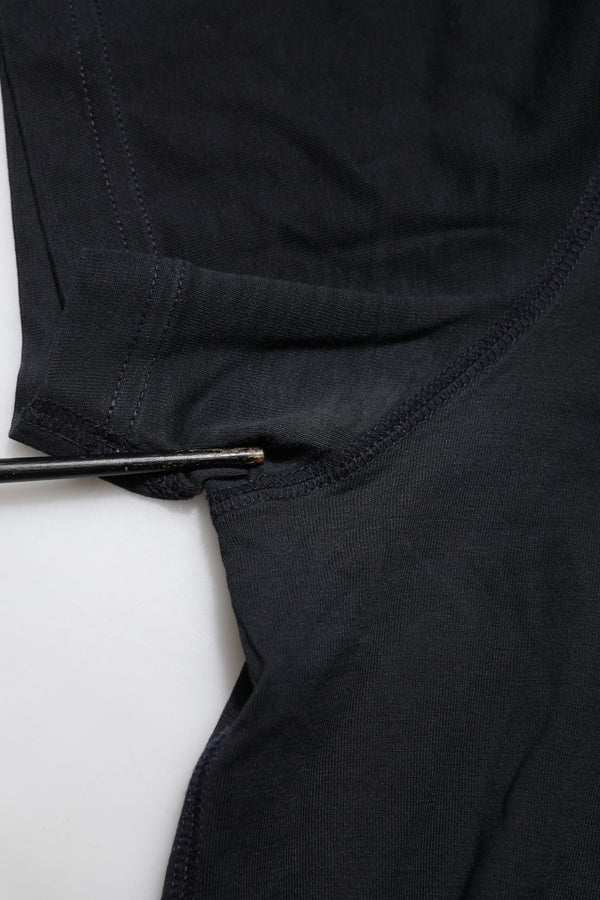 Dolce & Gabbana Dark Blue Logo Plaque Cotton Crewneck T-shirt