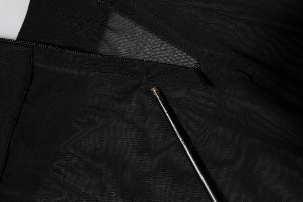 Dolce & Gabbana Black Nylon Leggings Stretch Pants