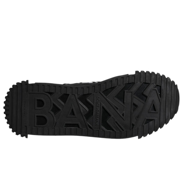 Dolce & Gabbana Black Logo Lace Up Low Top NS1 Sneakers
