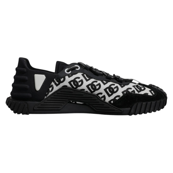 Dolce & Gabbana Black Logo Lace Up Low Top NS1 Sneakers