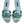Dolce & Gabbana Silver Blue Leather Bead Embellish Slide Shoes