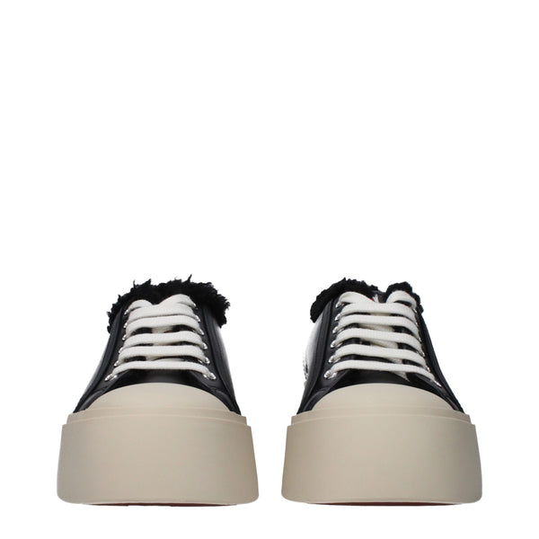 Marni Black Leather Chunky Sneakers