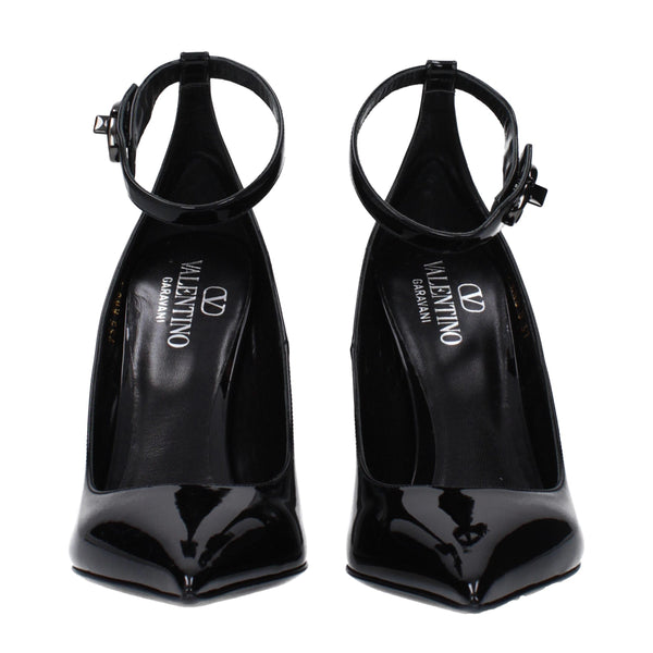 Valentino Garavani Black Leather Platforms Pumps