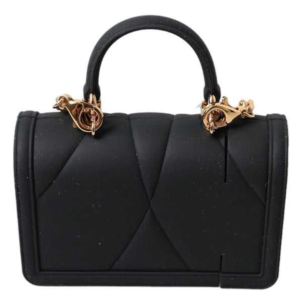 Dolce & Gabbana Case Black Silicone Devotion Heart Cover Hand Bag Airpod