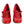 Dolce & Gabbana Red Leather DG Logo Heels Sandals Shoes