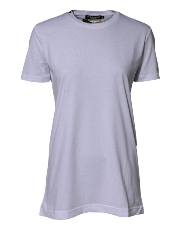 Dolce & Gabbana White Cotton Goodluck 2023 Crew Neck T-shirt