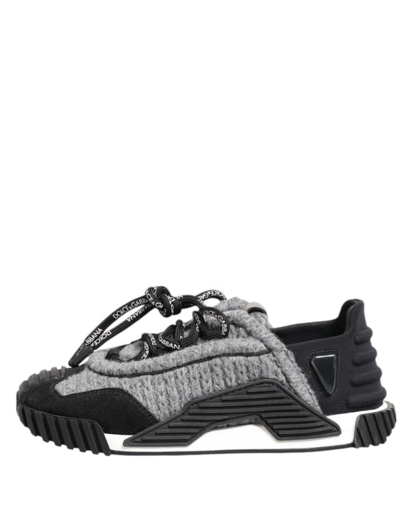 Dolce & Gabbana Black Gray NS1 Low Top Sneakers Shoes
