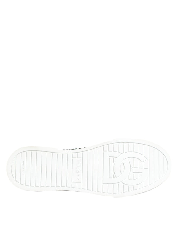 Dolce & Gabbana Green Portofino Crystal DG Logo Sneakers Shoes