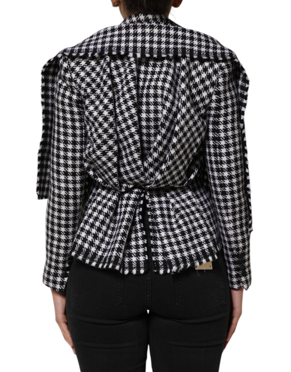 Dolce & Gabbana Multicolor Wool Monochrome Patterned Jacket