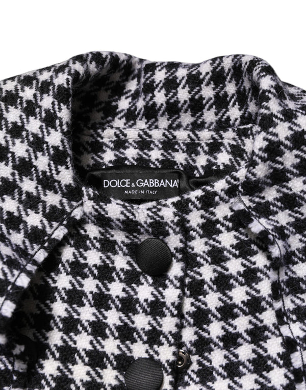 Dolce & Gabbana Multicolor Wool Monochrome Patterned Jacket
