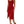 Dolce & Gabbana Red Viscose Stretch Slit Sheath Midi Dress