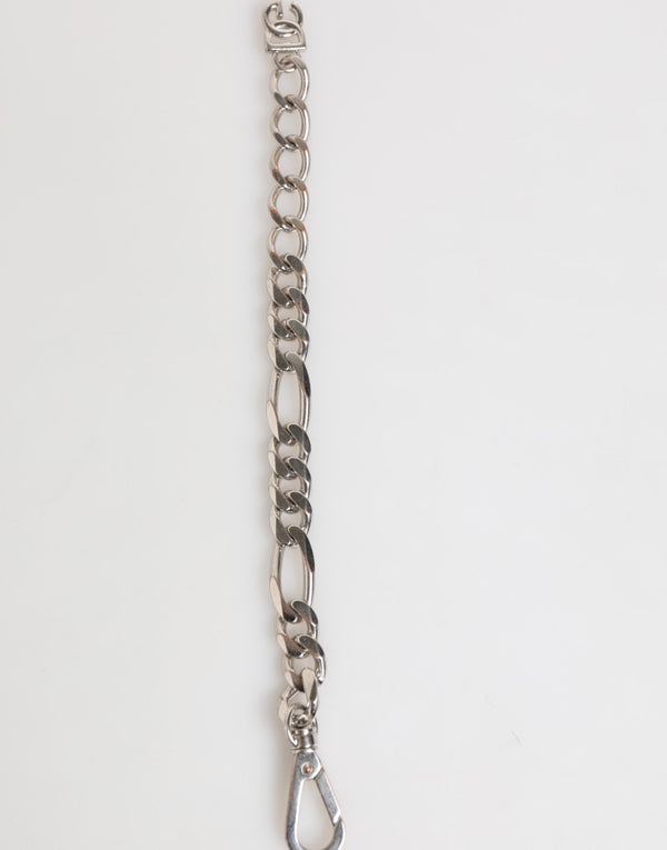 Dolce & Gabbana Silver Tone Brass Chain Lobster Clasp DG Logo Bracelet