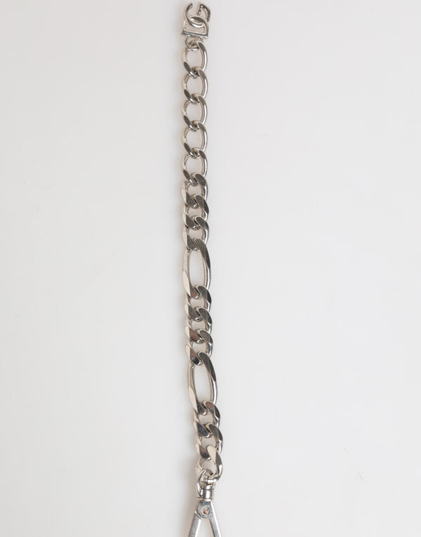 Dolce & Gabbana Silver Tone Brass Chain Lobster Clasp DG Logo Bracelet