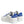 Dolce & Gabbana White Blue Leather Low Top Sneakers Shoes