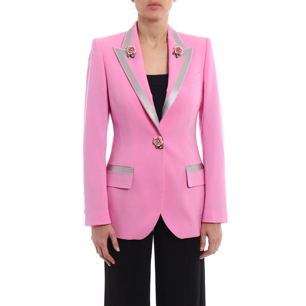 Dolce & Gabbana Pink Wool Jackets & Coat
