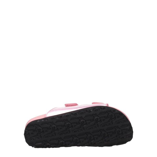 Palm Angels Pink Leather Slippers Sandals