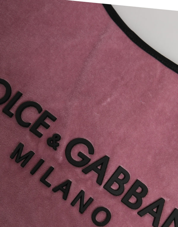 Dolce & Gabbana Pink Cotton Velvet DG MILANO Shoulder Shopping Borse Bag