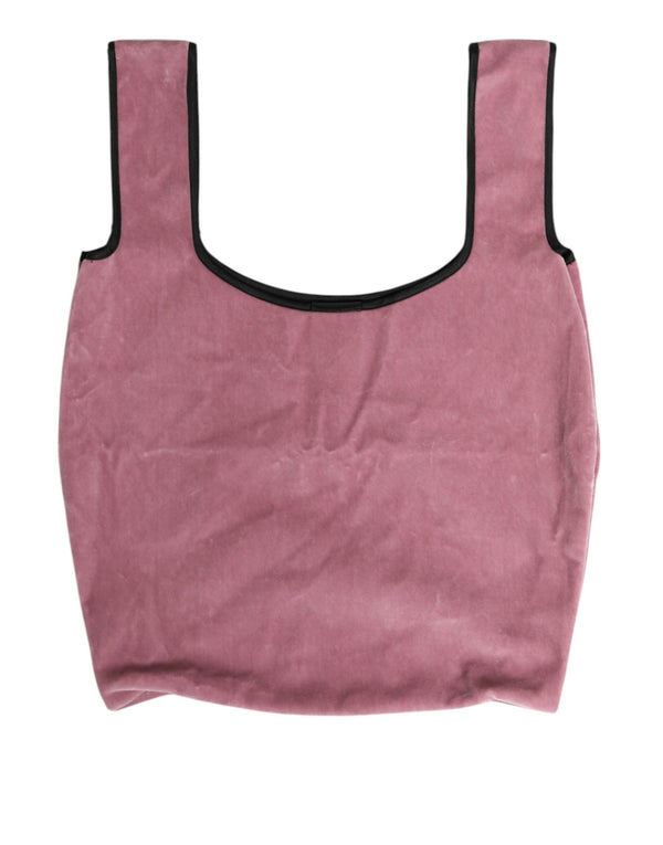 Dolce & Gabbana Pink Cotton Velvet DG MILANO Shoulder Shopping Borse Bag