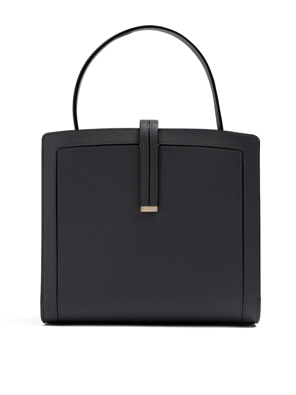 Giada Anthracite Leather Shoulder Bag