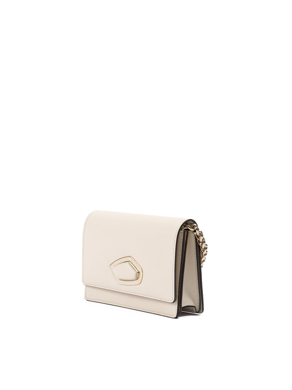 Giada Beige Leather Clutch Bag