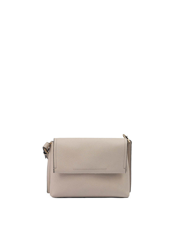 Giada Beige Grained Leather Crossbody Bag