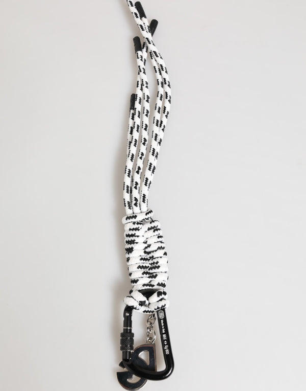 Dolce & Gabbana Multicolor Polyester Tape String DG Logo Keychain Keyring