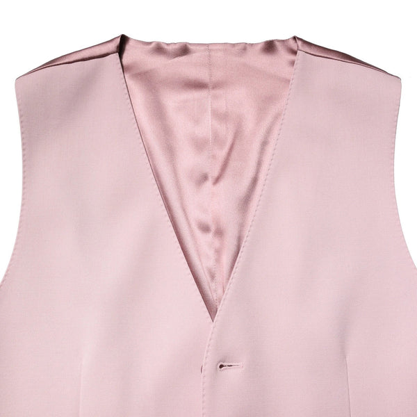 Dolce & Gabbana Pink Wool Dress Formal Men Waistcoat Vest