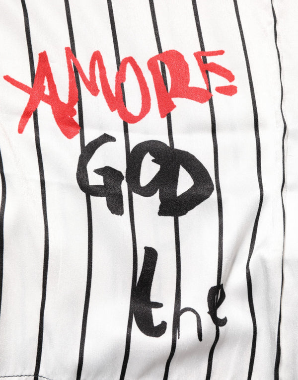 Dolce & Gabbana Tradizione Graffiti Print Oversized Men T-shirt