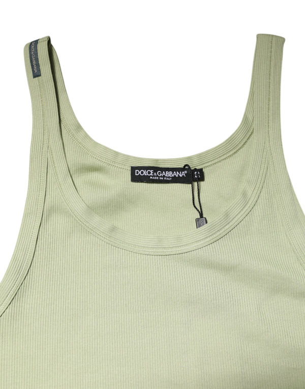 Dolce & Gabbana Light Green Tank Sleeveless Men Men T-shirt
