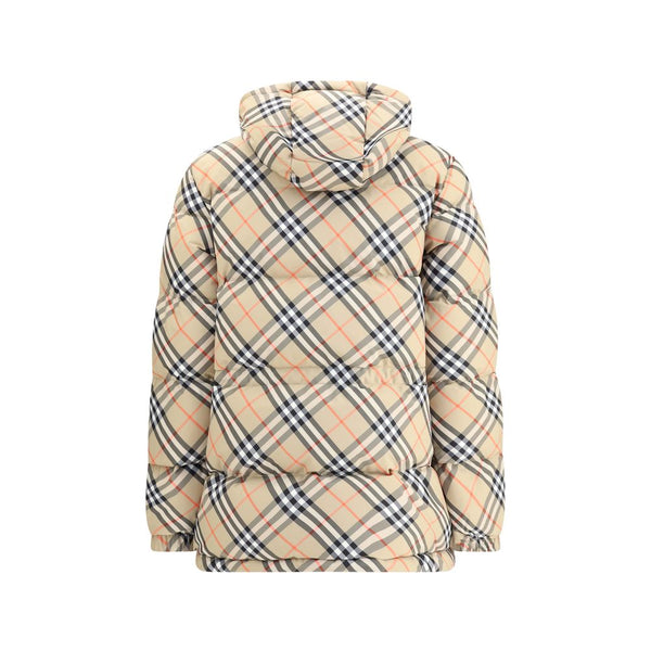 Burberry Hooded Check Down Jacket