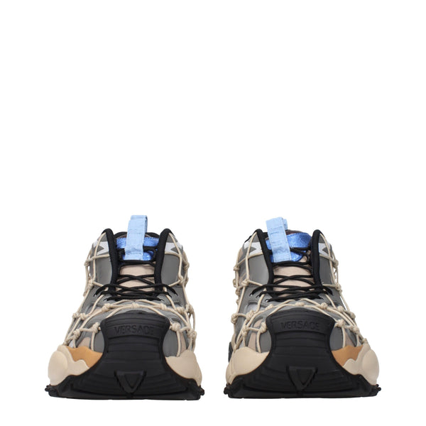 Versace Beige Fabric Sneakers