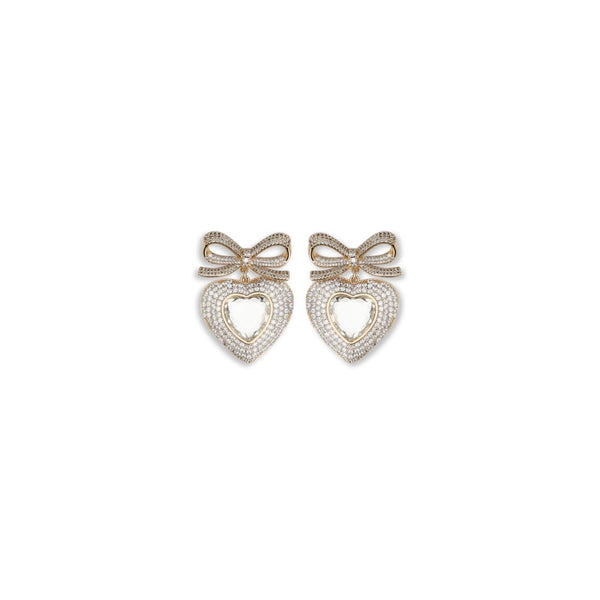 Self-Portrait Heart shaped bow Earrings