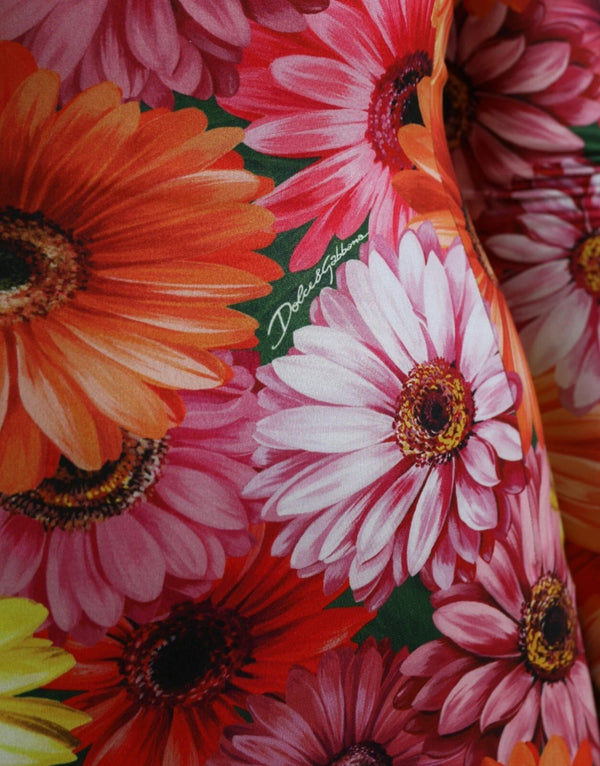 Dolce & Gabbana Multicolor Floral Print Sheath Mini Dress