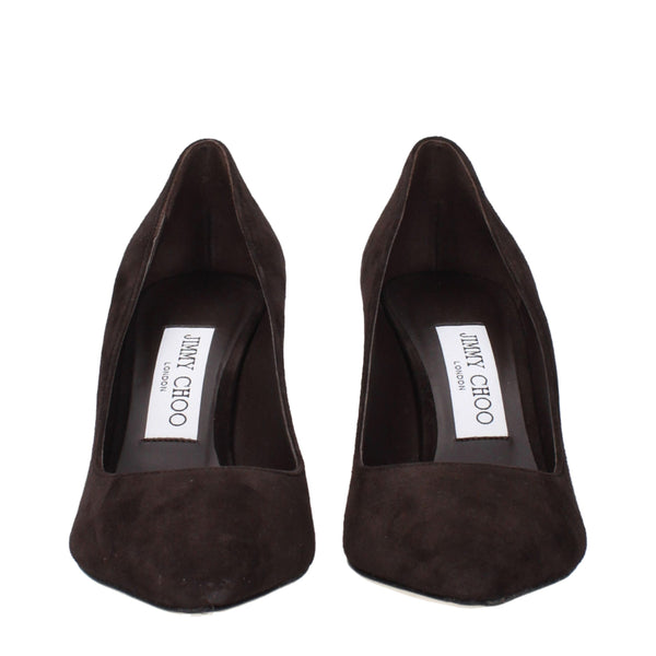 Jimmy Choo Brown Leather High Heel Pumps