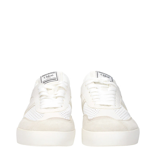 Chloé White Fabric Low Tops