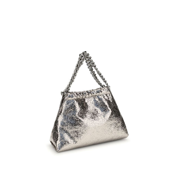 Stella McCartney Metallic crackle-effect Falabella Shoulder Bag