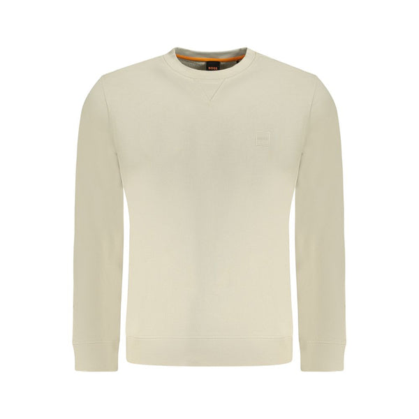 Hugo Boss Beige Cotton Men Sweater
