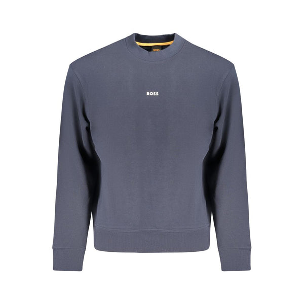 Hugo Boss Blue Cotton Men Sweater