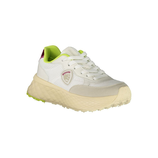 Blauer White Polyester Sneaker