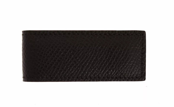 Dolce & Gabbana Brown Leather Magnet Mens Money Cash Clip
