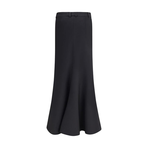 Balenciaga Godet Maxi Skirt in virgin wool