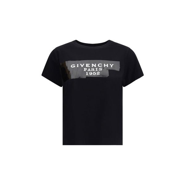 Givenchy Cotton T-shirt with print black givenchy tape