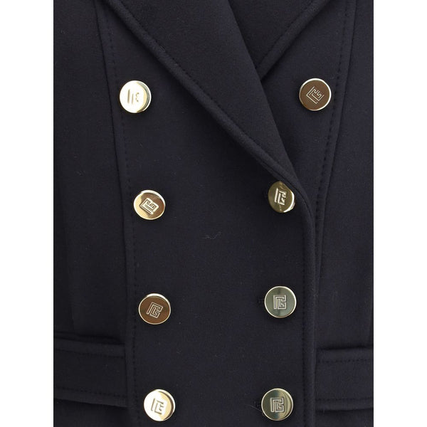 Balmain Wool Double-breasted Coat
